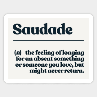 Saudade Definition Design Version #2 Sticker